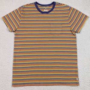 Katin Surf Co Pocket T Shirt Men's Size M Striped Short Sleeve Cotton Medium EUC
